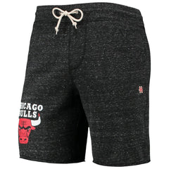 Charcoal Chicago Bulls Homage Primary Logo Tri-Blend Sweat Shorts | NBA