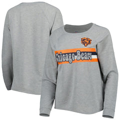 Chicago Bears Juniors All Striped Up Raglan Long Sleeve T-Shirt | NFL On sale