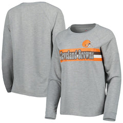 Cleveland Browns Juniors All Striped Up Raglan Long Sleeve T-Shirt | NFL Near me