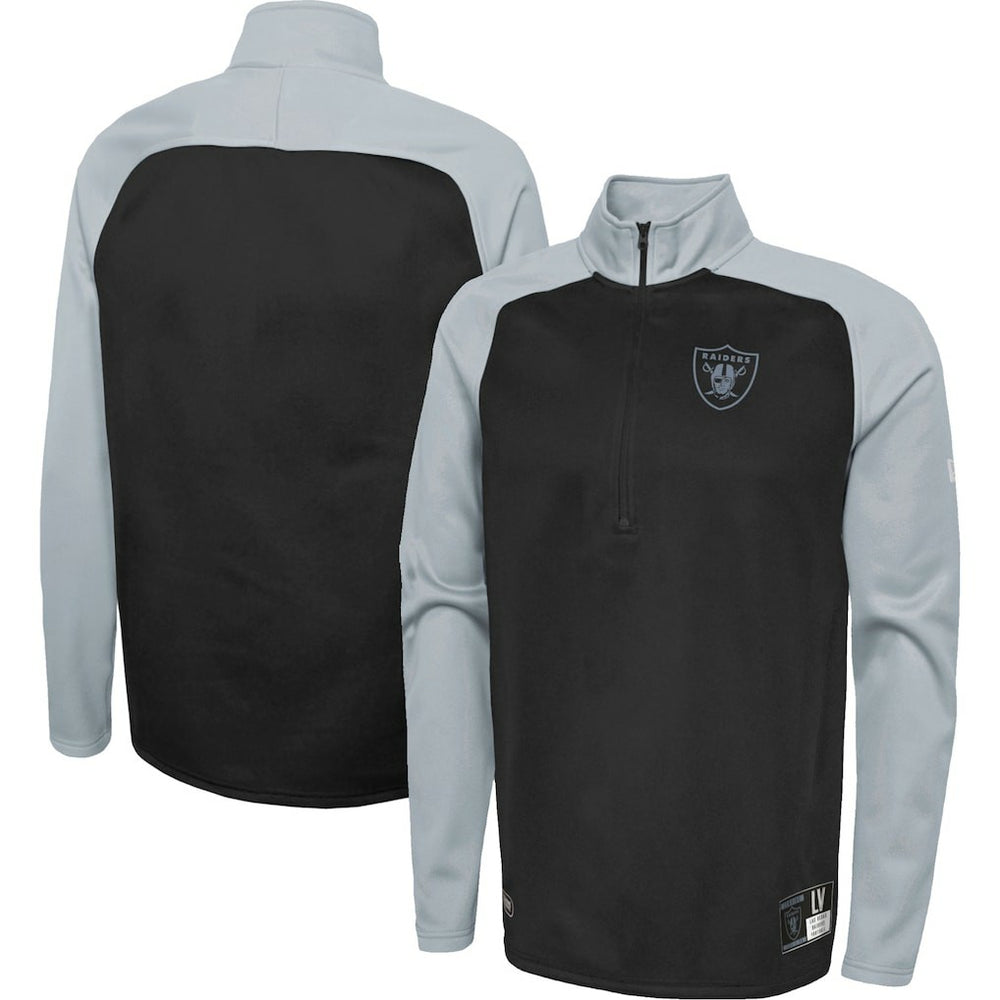 Las Vegas Raiders Combine Authentic O-Line Raglan Half-Zip Jacket | NFL Near me