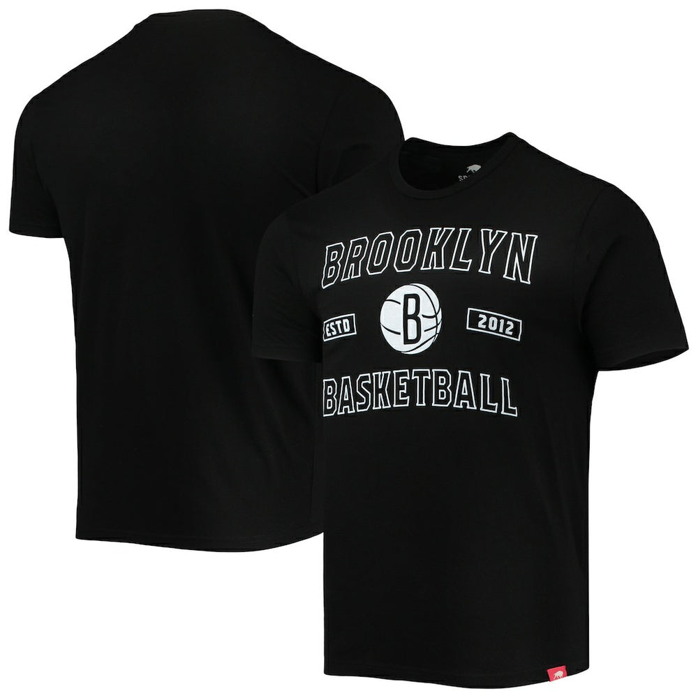 Black Brooklyn Nets Sportiqe Tri-Blend T-Shirt | NBA