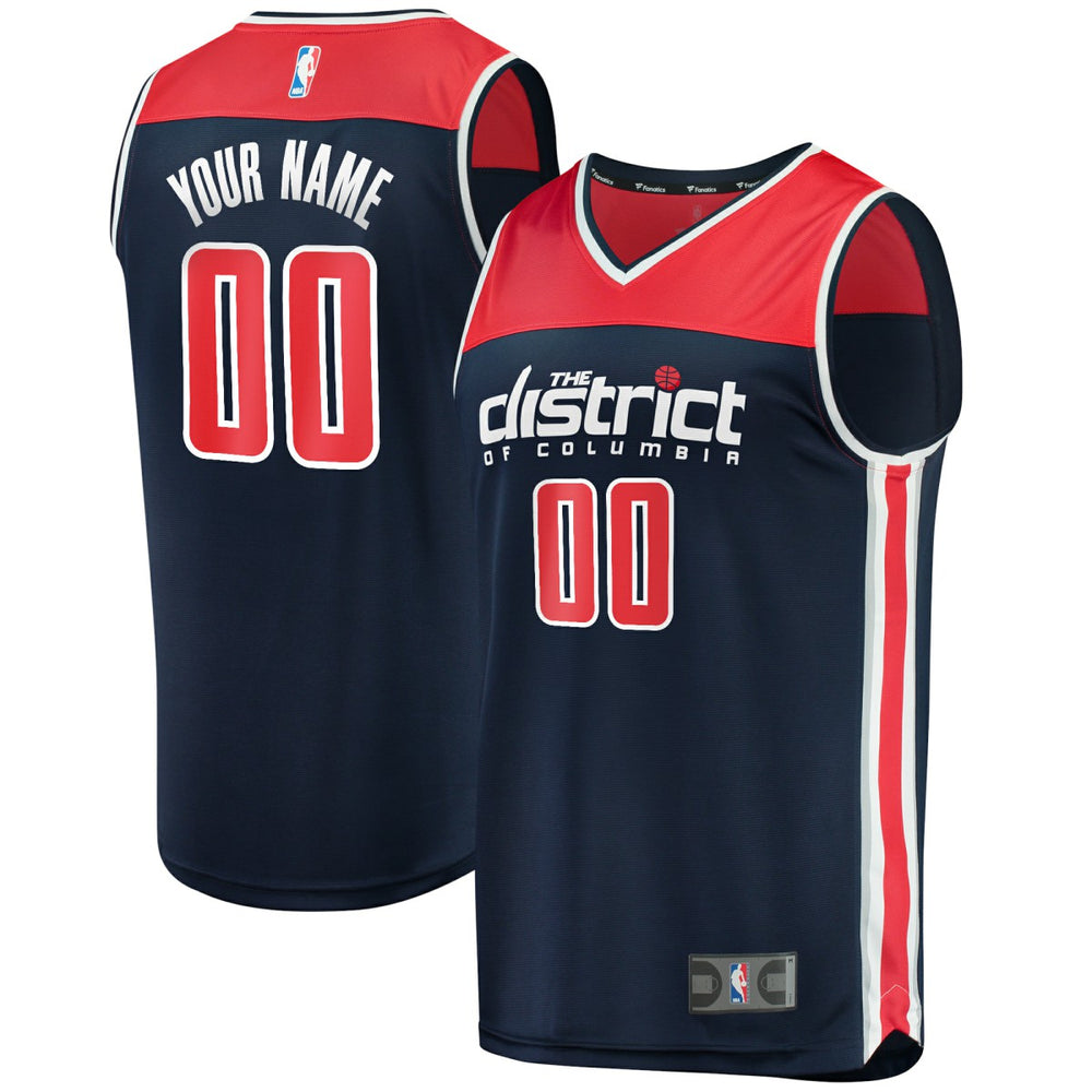 Statement Edition Washington Wizards Fast Break Replica Custom Jersey Navy | NBA