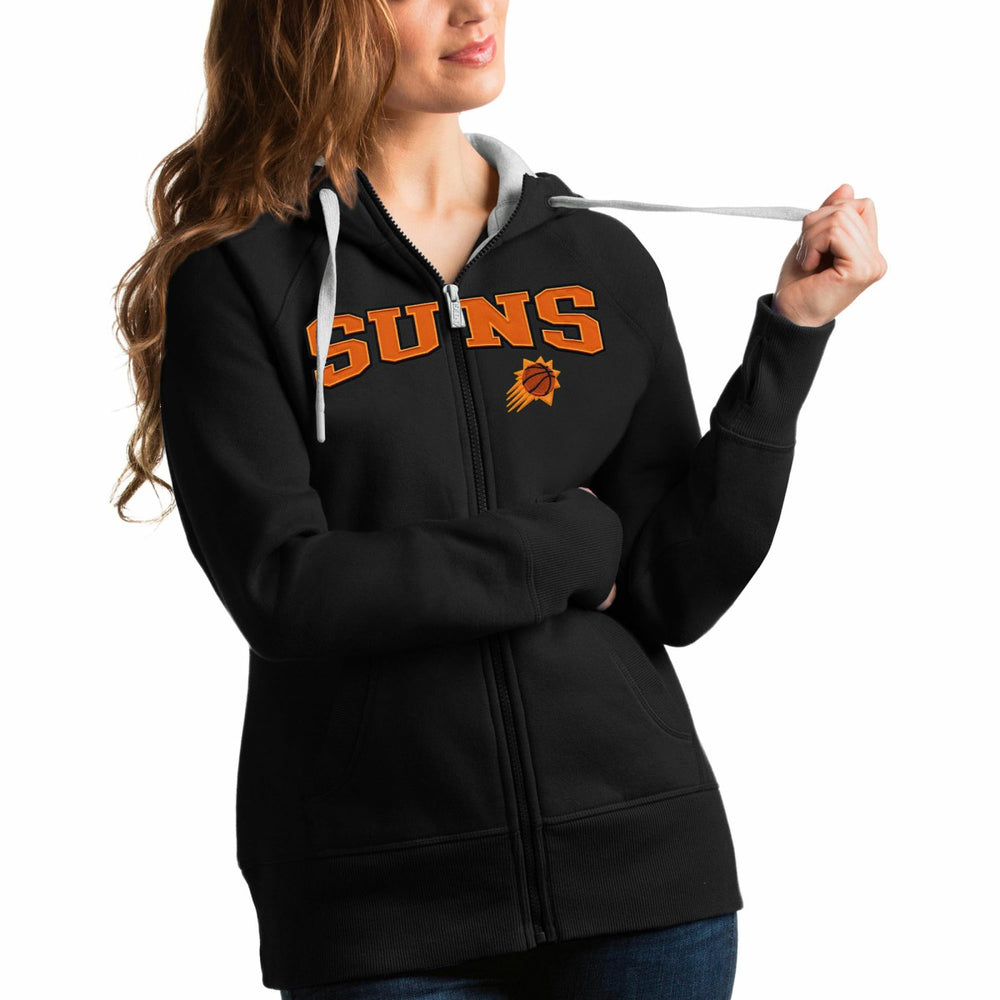 Black Phoenix Suns Antigua Women's Team Victory Full-Zip Hoodie | NBA