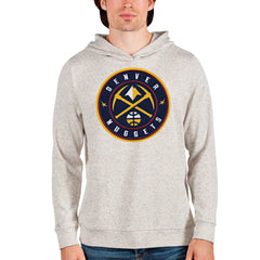 Cream Denver Nuggets Antigua Logo Absolute Pullover Hoodie sale | NBA