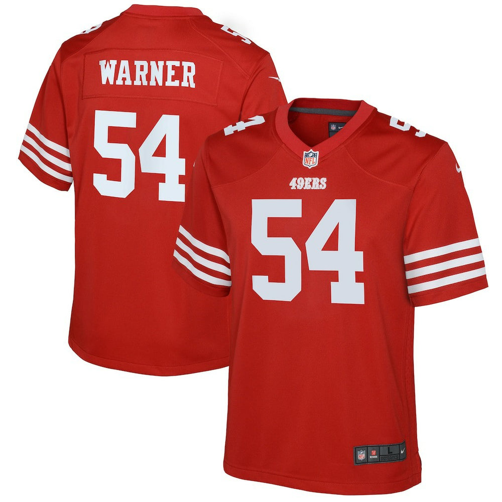 San Francisco 49ers Fred Warner Youth Game Jersey | NFL Hot