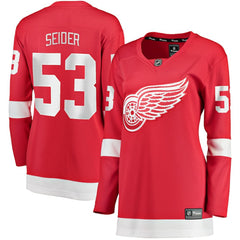 Moritz Seider Detroit Red Wings Fanatics Women's Home Breakaway Player Jersey - NHL Jerseys