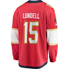 Anton Lundell Florida Panthers Fanatics Home Breakaway Player Jersey - NHL Jerseys