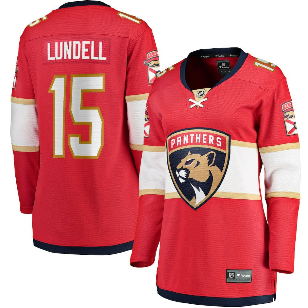 Anton Lundell Florida Panthers Fanatics Women's Home Breakaway Player Jersey - NHL Jerseys