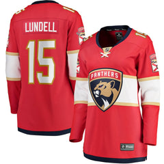 Anton Lundell Florida Panthers Fanatics Women's Home Breakaway Player Jersey - NHL Jerseys