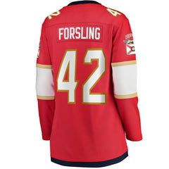 Gustav Forsling Florida Panthers Fanatics Women's Home Breakaway Player Jersey - NHL Jerseys