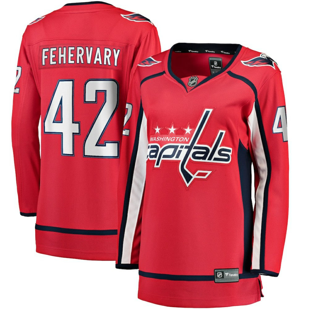 Martin Fehervary Washington Capitals Fanatics Women's Home Breakaway Player Jersey - NHL Jerseys