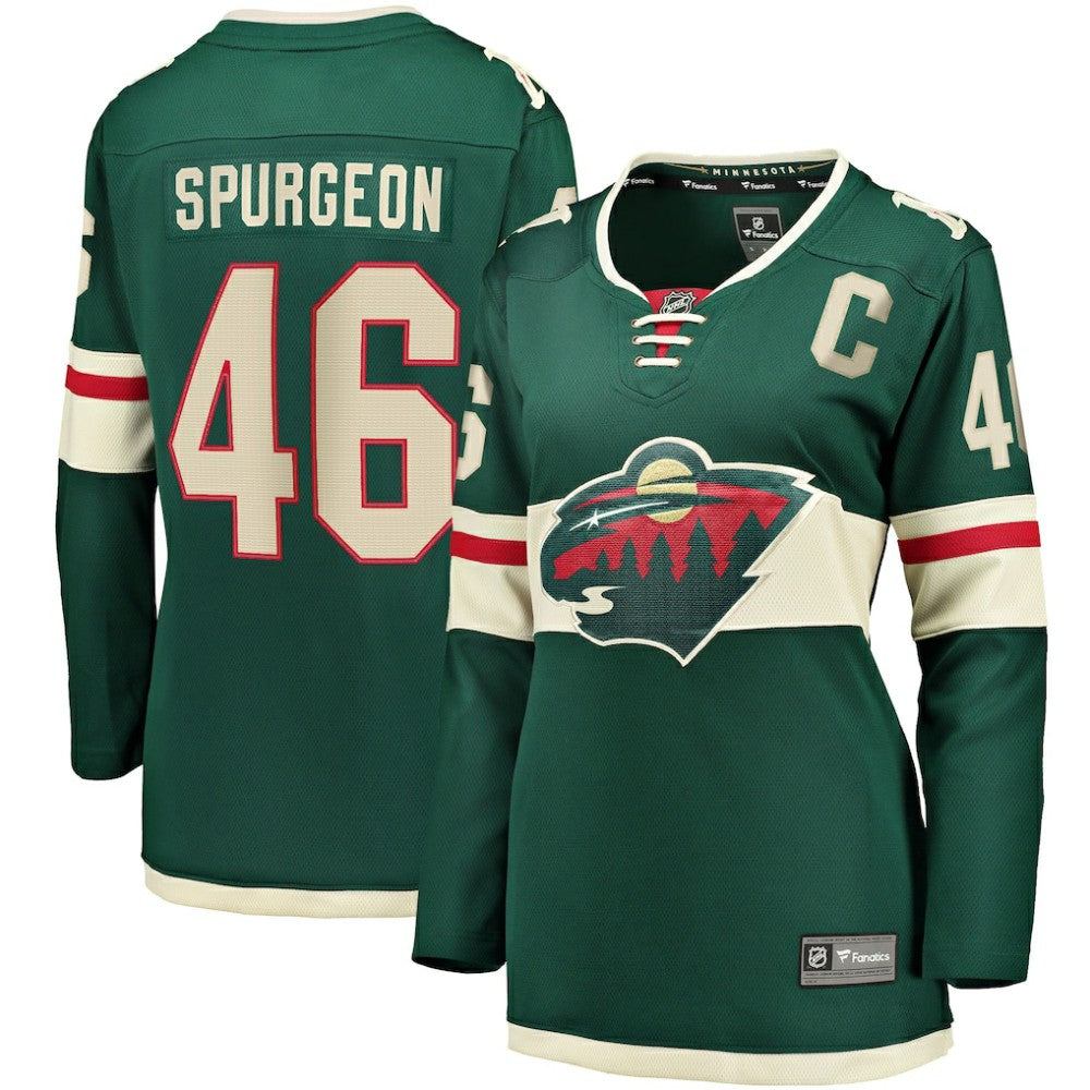 Jared Spurgeon Minnesota Wild Women's Home Breakaway Player Jersey - NHL Jerseys