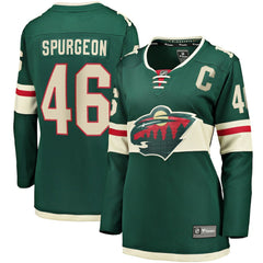 Jared Spurgeon Minnesota Wild Women's Home Breakaway Player Jersey - NHL Jerseys