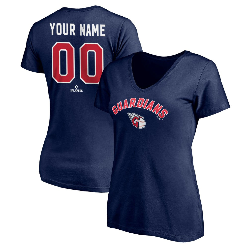 Cleveland Guardians Women's Personalized Winning Streak V-Neck T-Shirt - MLB T-shirts