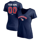 Cleveland Guardians Women's Personalized Winning Streak V-Neck T-Shirt - MLB T-shirts