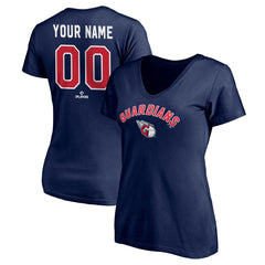 Cleveland Guardians Women's Personalized Winning Streak V-Neck T-Shirt - MLB T-shirts