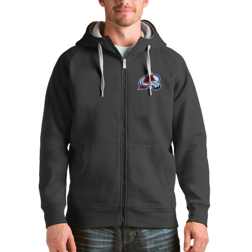 Colorado Avalanche Antigua Logo Victory Full-Zip Hoodie - NHL Hoodies