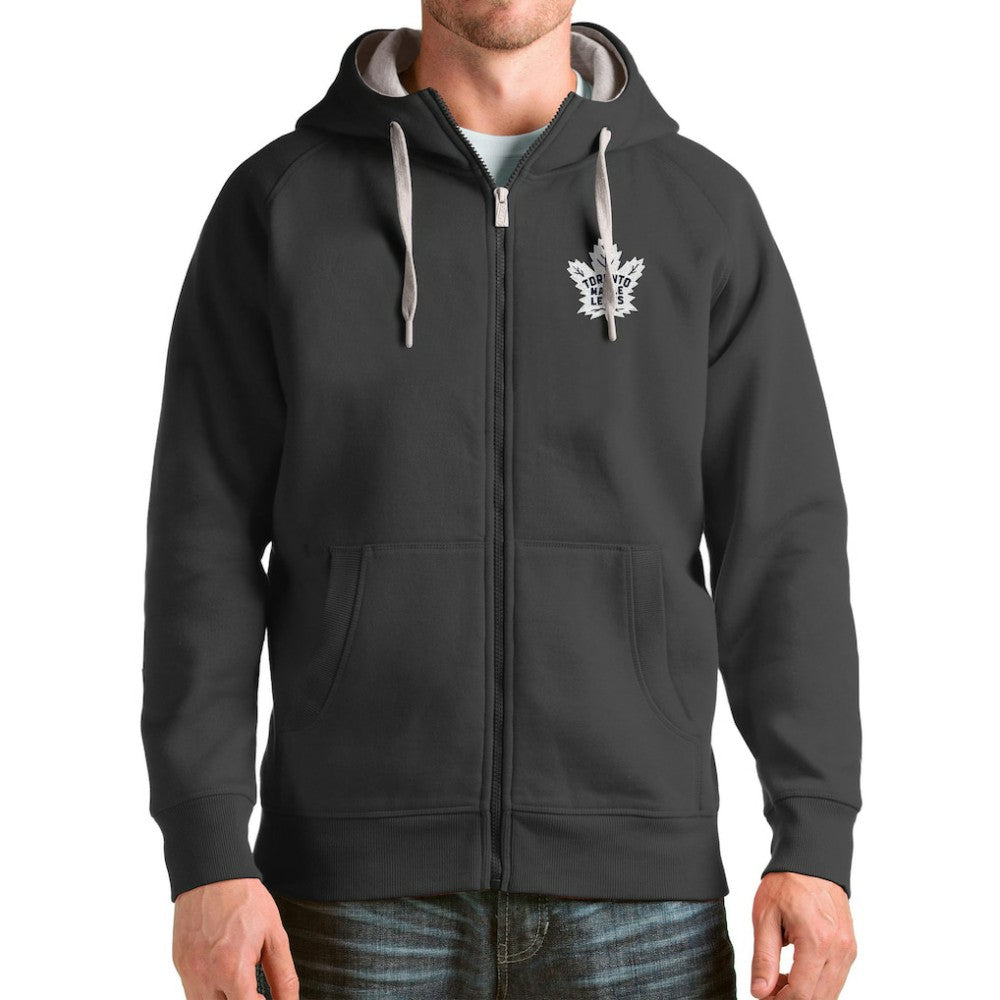 Toronto Maple Leafs Antigua Logo Victory Full-Zip Hoodie - NHL Hoodies