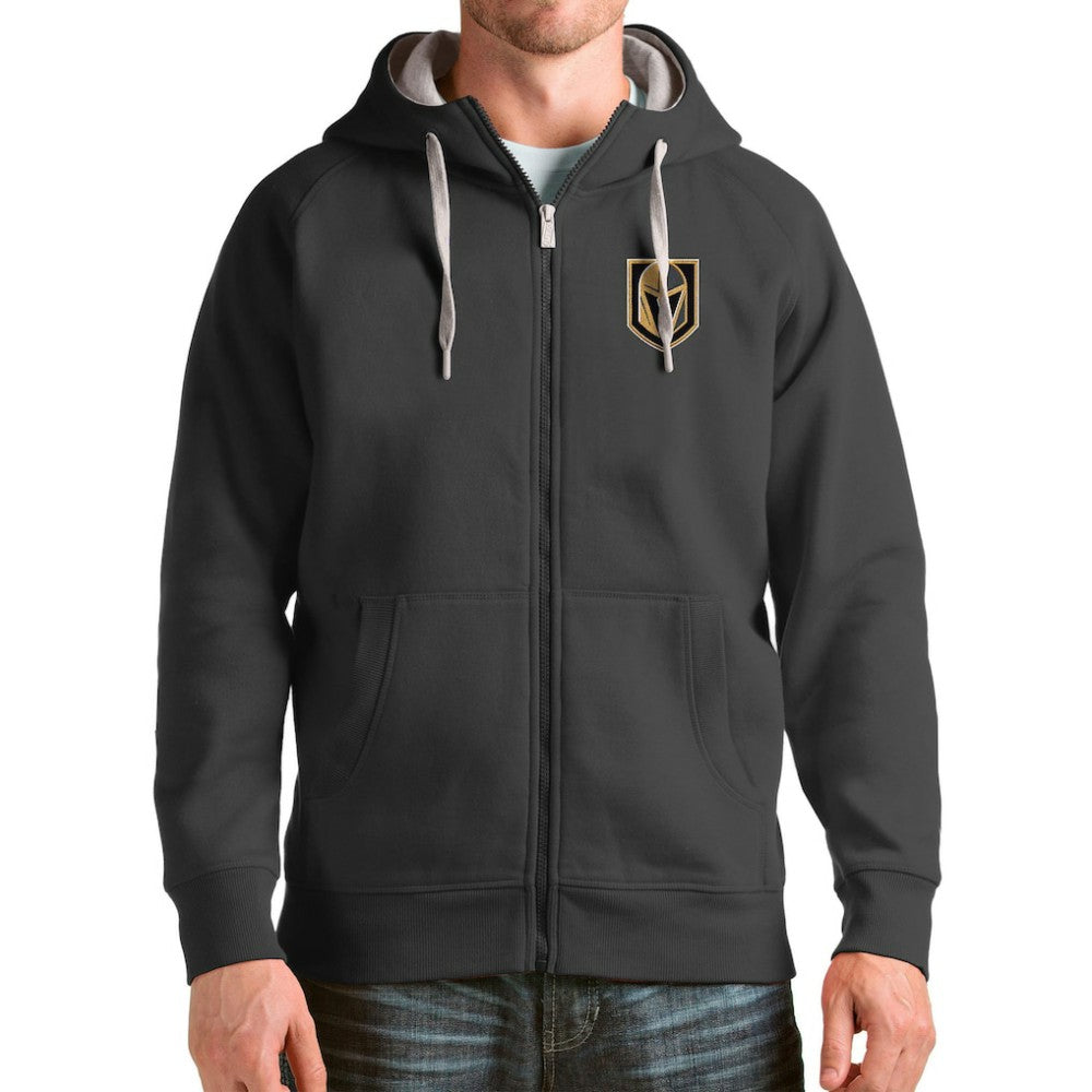 Vegas Golden Knights Antigua Logo Victory Full-Zip Hoodie - NHL Hoodies