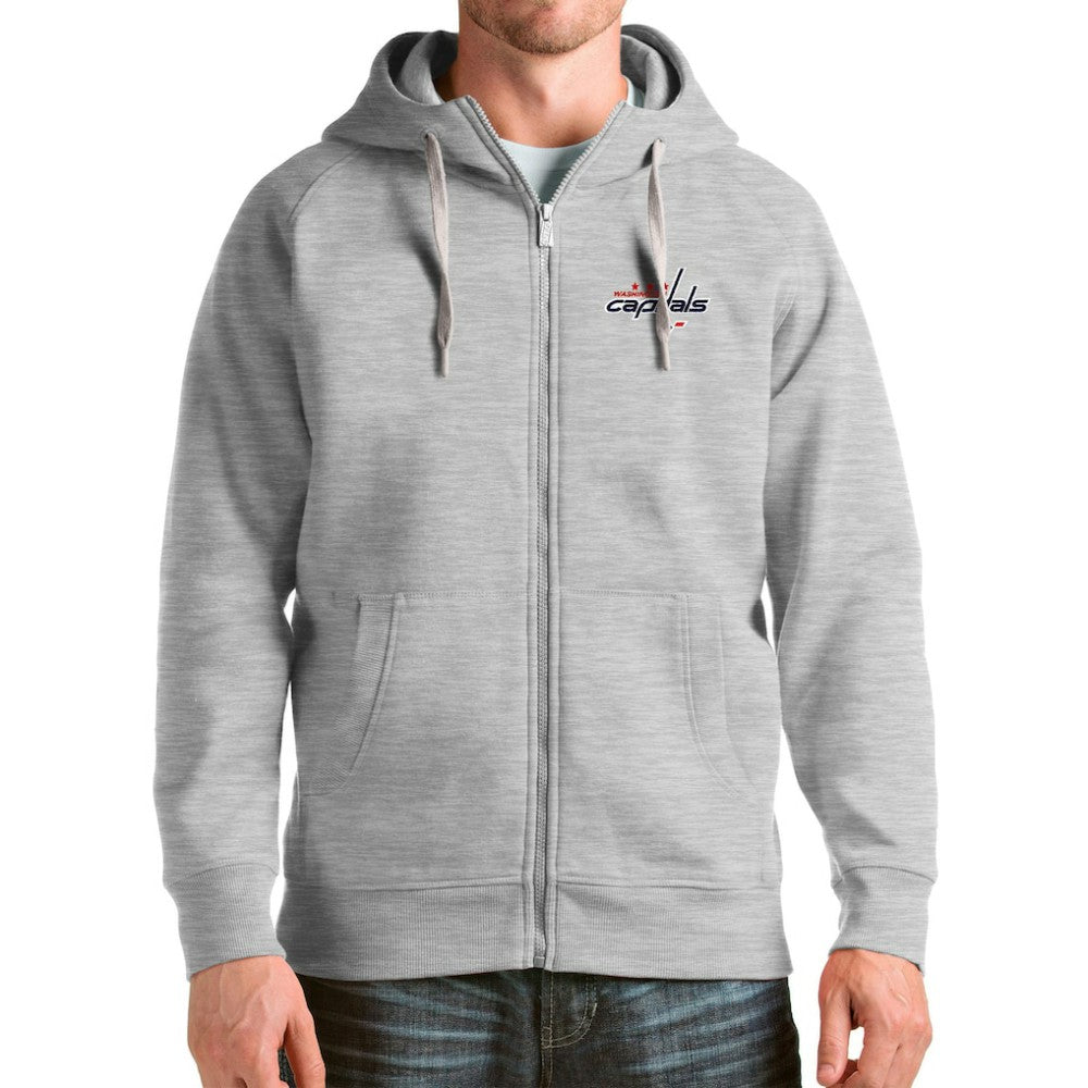 Washington Capitals Antigua Logo Victory Full-Zip Hoodie - NHL Hoodies