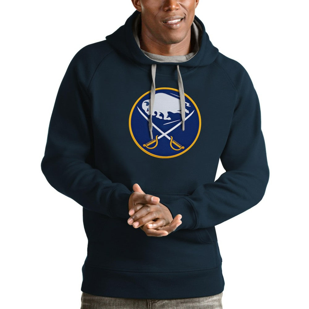 Buffalo Sabres Antigua Logo Victory Pullover Hoodie - NHL Hoodies