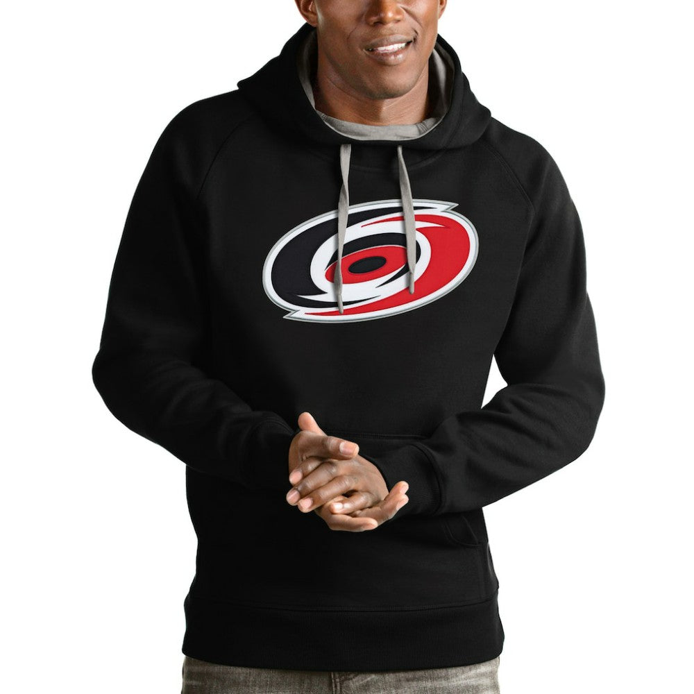 Carolina Hurricanes Antigua Logo Victory Pullover Hoodie - NHL Hoodies