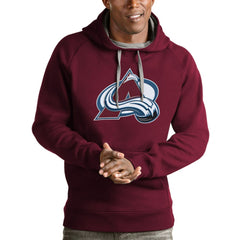 Colorado Avalanche Antigua Logo Victory Pullover Hoodie - NHL Hoodies