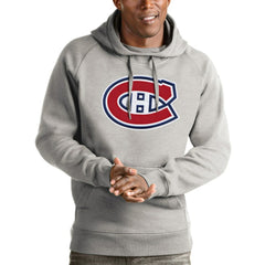 Montreal Canadiens Antigua Logo Victory Pullover Hoodie - NHL Hoodies