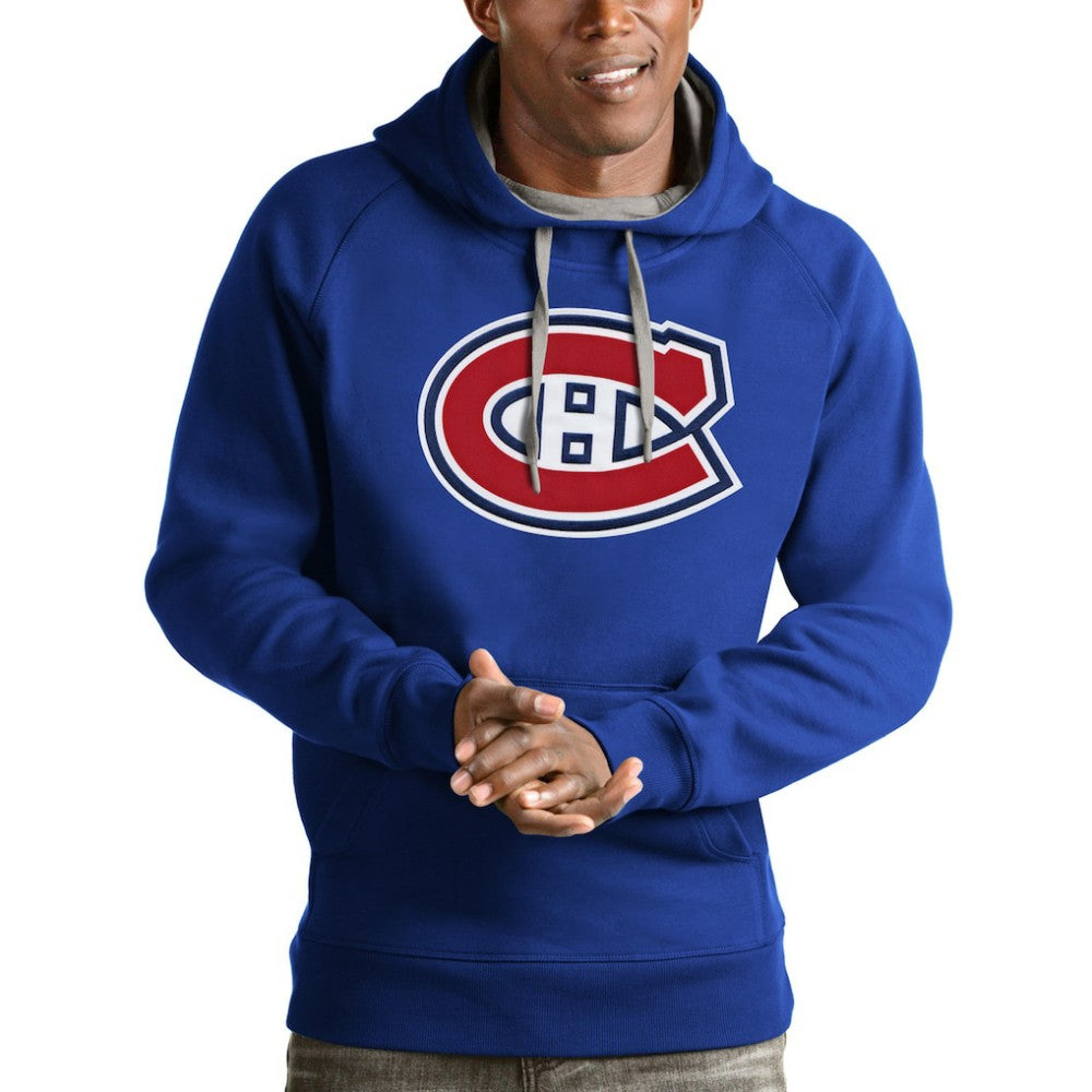 Montreal Canadiens Antigua Logo Victory Pullover Hoodie - NHL Hoodies