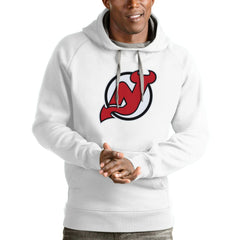 New Jersey Devils Antigua Logo Victory Pullover Hoodie - NHL Jerseys