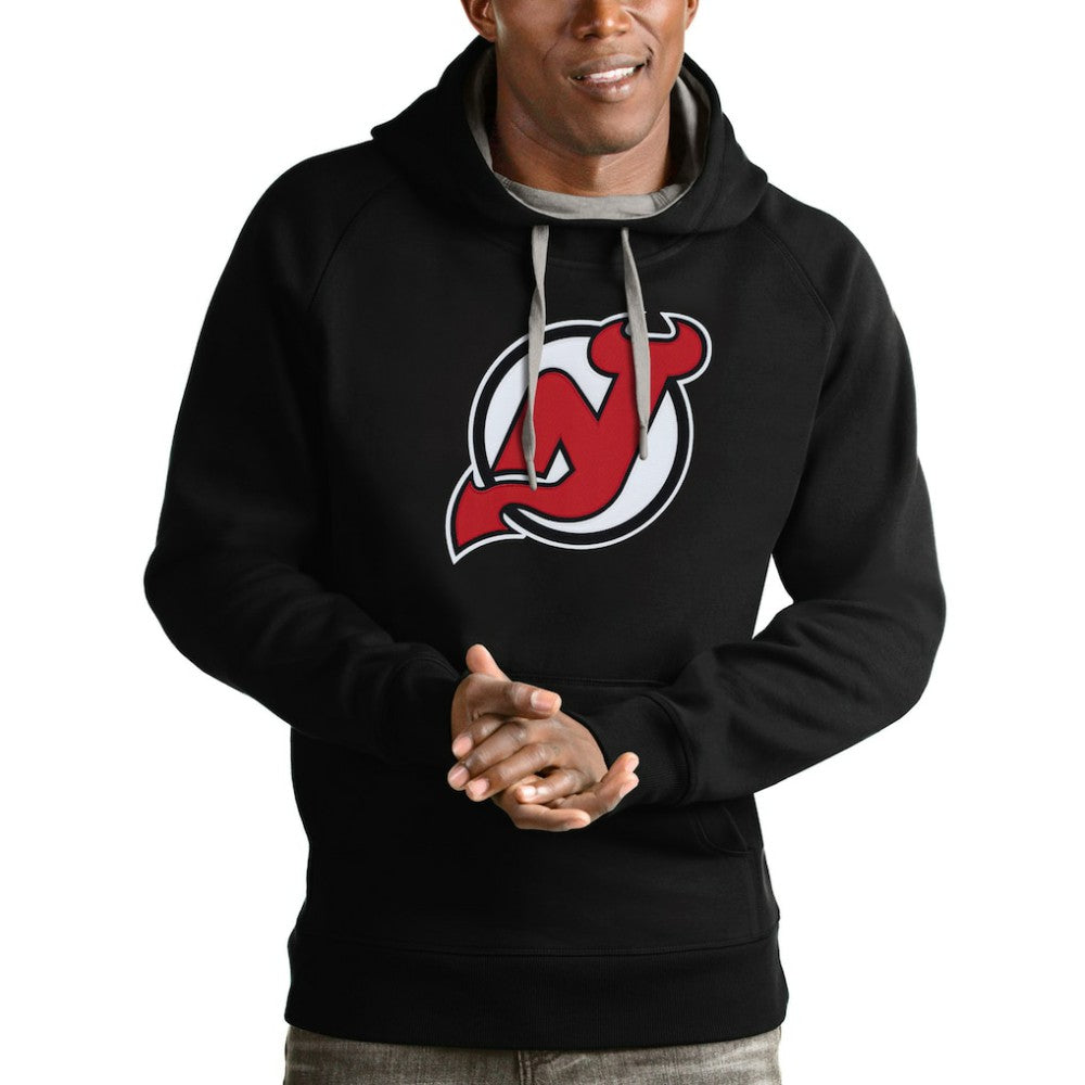 New Jersey Devils Antigua Logo Victory Pullover Hoodie - NHL Jerseys