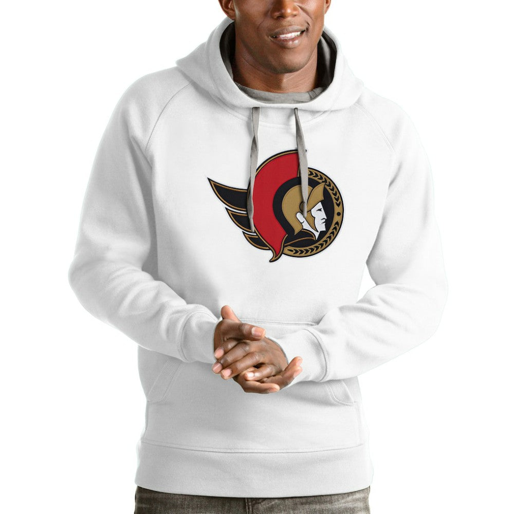 Ottawa Senators Antigua Logo Victory Pullover Hoodie - NHL Hoodies