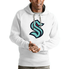 Seattle Kraken Antigua Logo Victory Pullover Hoodie - NHL Hoodies