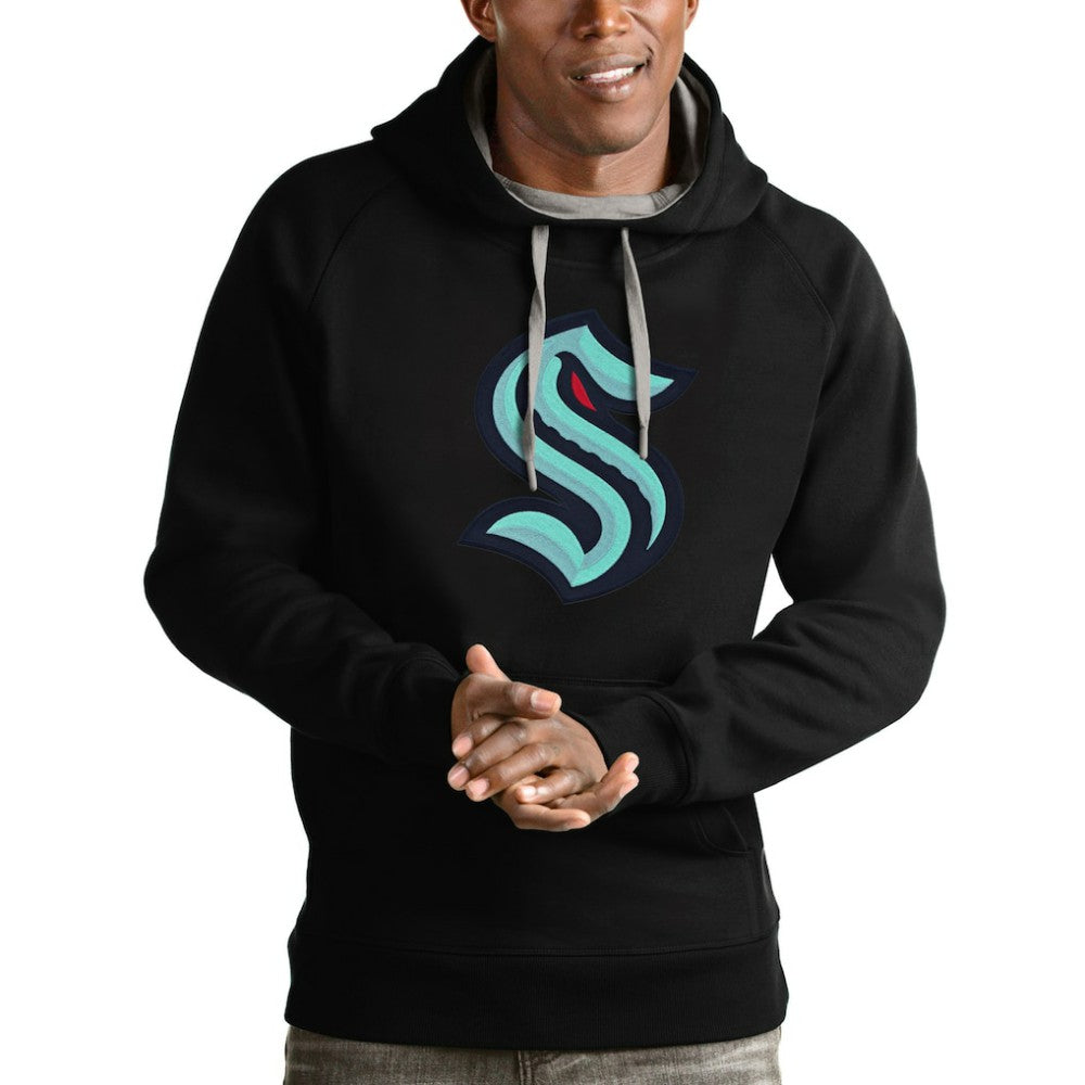 Seattle Kraken Antigua Logo Victory Pullover Hoodie - NHL Hoodies