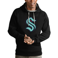 Seattle Kraken Antigua Logo Victory Pullover Hoodie - NHL Hoodies