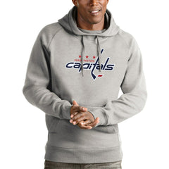 Washington Capitals Antigua Logo Victory Pullover Hoodie - NHL Hoodies