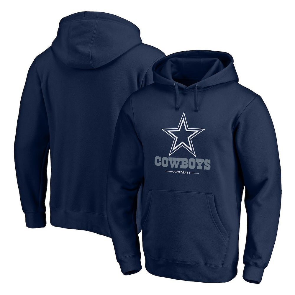 Dallas Cowboys Logo Team Lockup Fitted Pullover Hoodie | NFL Hot