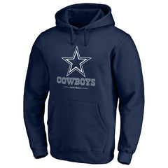 Dallas Cowboys Logo Team Lockup Fitted Pullover Hoodie | NFL Hot