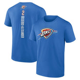 Blue Shai Gilgeous-Alexander Oklahoma City Thunder Playmaker Name & Number T-Shirt | NBA