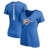 Blue Shai Gilgeous-Alexander Oklahoma City Thunder Women's Playmaker Name & Number V-Neck T-Shirt | NBA