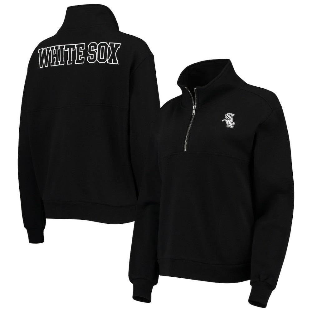 Chicago White Sox The Wild Collective Women's Two-Hit Quarter-Zip Pullover Top - MLB Pullover