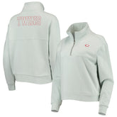 Minnesota Twins The Wild Collective Women's Two-Hit Quarter-Zip Pullover Top - MLB Pullover