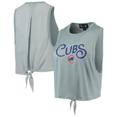 Chicago Cubs The Wild Collective Women's Open Back Twist-Tie Tank Top - MLB Tanks