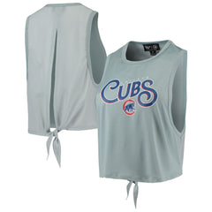 Chicago Cubs The Wild Collective Women's Open Back Twist-Tie Tank Top - MLB Tanks