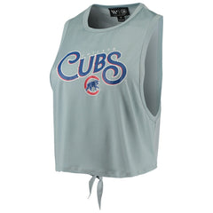 Chicago Cubs The Wild Collective Women's Open Back Twist-Tie Tank Top - MLB Tanks