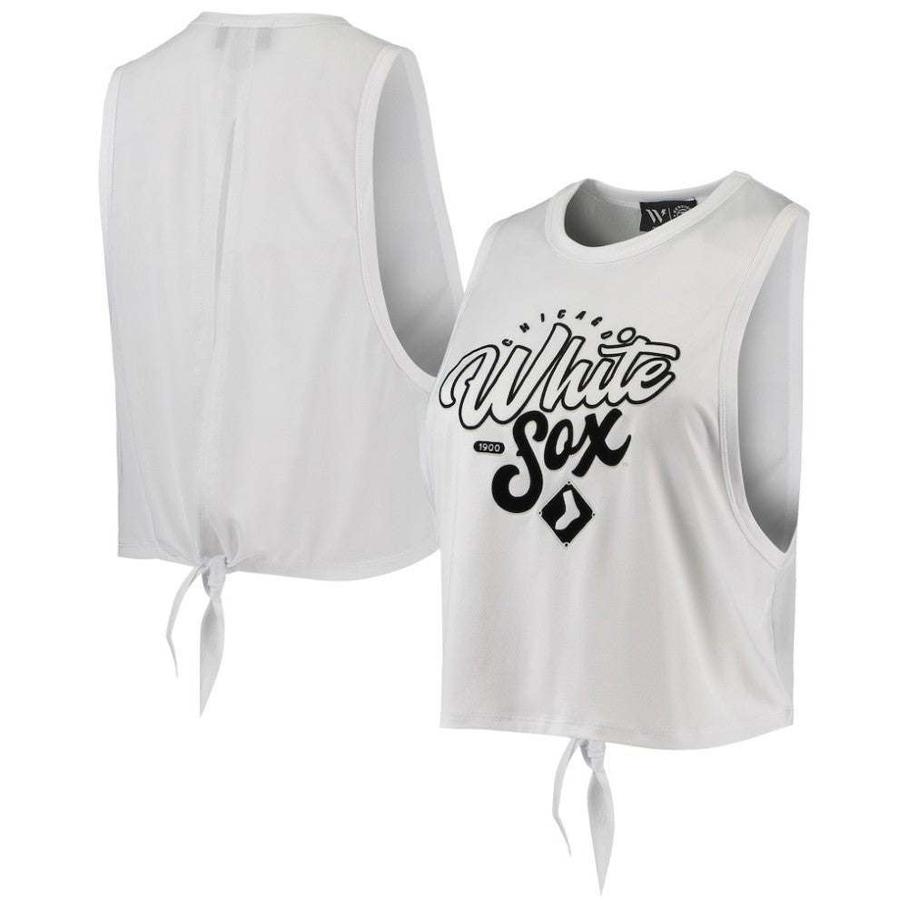 Chicago White Sox The Wild Collective Women's Open Back Twist-Tie Tank Top - MLB Tanks