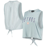 Houston Astros The Wild Collective Women's Open Back Twist-Tie Tank Top - MLB Tanks