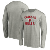Heathered Gray Chicago Bulls Victory Arch Long Sleeve T-Shirt sale | NBA