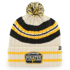 Pittsburgh Pirates '47 Home Patch Cuffed Knit Hat with Pom - MLB Hats