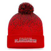 Chicago Blackhawks Fanatics Iconic Gradient Cuffed Knit Hat with Pom - NHL Hats